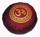 Boon Decor Meditation Cushion Round and Crescent Zafu Pillow - Burgundy SEE SYMBOLS