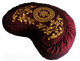 Boon Decor Meditation Cushion Round and Crescent Zafu Pillow - Burgundy SEE SYMBOLS