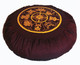 Boon Decor Meditation Cushion Round and Crescent Zafu Pillow - Burgundy SEE SYMBOLS