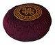 Boon Decor Meditation Cushion Round and Crescent Zafu Pillow - Burgundy SEE SYMBOLS