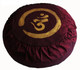 Boon Decor Meditation Cushion Round and Crescent Zafu Pillow - Burgundy SEE SYMBOLS