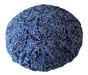 Boon Decor Zafu Meditation Cushion for Children Organic Cotton Print - Valley of the Blue Palms