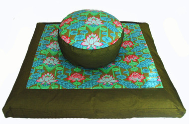 Boon Decor Meditation Cushion Set Zafu Zabuton Lotus Lake Blossoms SEE COLORS