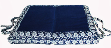 Boon Decor Meditation Cushion Folding/ Travel Zabuton Floor Cushion - Japanese Wood Block Print Sakura
