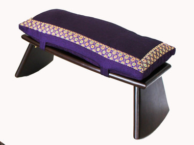 Boon Decor Meditation Bench and Cushion Set Folding Seiza - Brocade Fabric - SEE COLORS