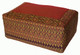Boon Decor Rectangular Meditation Cushion Seat Buckwheat Kapok Fill Global Ikat Brown Diamond