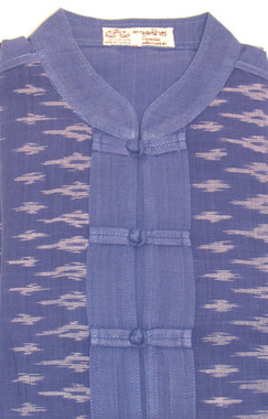 Boon Decor Meditation Cotton Shirts - Hand Loomed Meditation Cotton Shirt - Blue