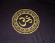 Boon Decor T-Shirts Sacred Symbol Design - Silkscreen on 100percent Cotton Zen T-shirt OM In Lotus Circle - Black