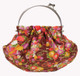 Boon Decor Handbag - Japanese Silk Kimono - Small Brown Handbag