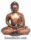 Boon Decor Buddha Statue - Zen Style Meditating Posture with Globe - Solid Bronze 9