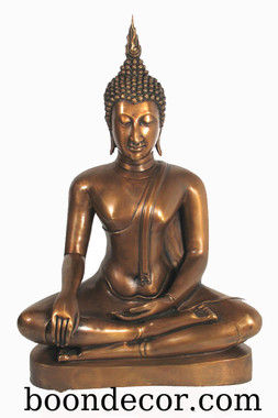 Boon Decor Buddha Statue - Earth Witness Mudra - Solid Bronze 21