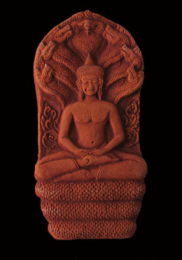 Boon Decor Buddha with Naga Hood - Terracotta Reliefs - Ancient Temple Wall Reproductions