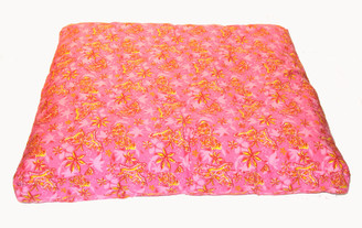 Boon Decor Meditation Floor Cushion for Children Organic Cotton Print Golden-Pink Butterfly Garden