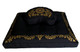 Boon Decor Meditation Cushion Crescent Zafu Pillow and Zabuton Set Eternal Knot Black
