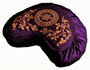 Boon Decor Meditation Cushion Crescent Zafu Pillow Eternal Knot SEE COLOR CHOICES