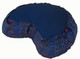 Boon Decor Crescent Zafu Buckwheat Meditation Cushion - Global Ikat - Blue
