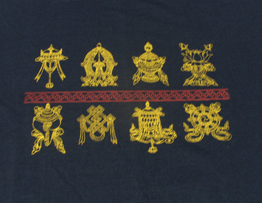 Boon Decor Tee Shirts - Eight Auspicious Symbols Tee Shirt - Eight Auspicious Symbols, Black