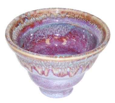 Boon Decor Ikebana Bowl - Lavender Dipped Glaze Flare Top Porcelain