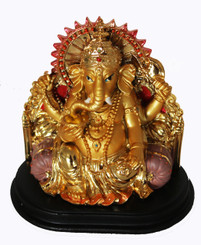 Boon Decor Ganesh with Bolsters 4 Painted Resin