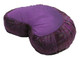 Boon Decor Crescent Zafu Meditation Cushion Buckwheat Fill - Global Ikat - Purple