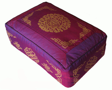 Boon Decor Rectangular Meditation Cushion Zafu Pillow Longevity Dharma Key SEE COLORS