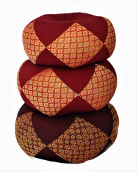 Boon Decor Gong Cushion - Silk Brocade 10" Diameter 