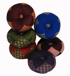 Boon Decor Gong Cushion - Silk Brocade - 6.5 Diameter