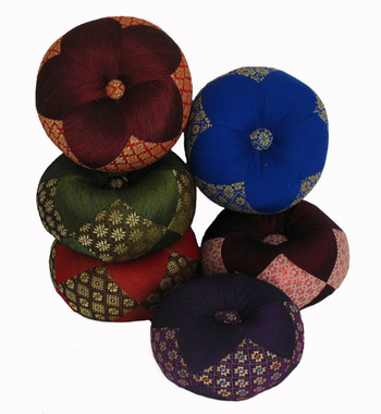 Boon Decor Gong Cushion - Silk Brocade - 6.5 Diameter