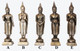 Boon Decor Buddha Statues for Days of the Week - Solid Bronze Silver Finish 4h