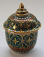 Boon Decor Porcelain Altar Jar w/Lid 2.5 dia 3.25 h Hand-painted One of a Kind