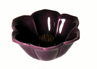 Boon Decor Ikebana Bowls - Lavender Dipped Glaze Ikabana Flower Arrangement Bowl - Purple Clematis
