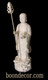 Boon Decor Jizo Monk Porcelain Figurine - Standing w/Staff 13 High