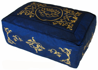 Boon Decor Rectangular Meditation Cushion Zafu Lotus Enlightenment Celestial Vine SEE COLORS