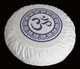 Boon Decor Meditation Cushion Cotton Zafu Pillow Purity Collection Ivory/Purple SEE SYMBOLS