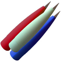 Fiberglass 6" Filament Wound Metal Tip (Select Shape)