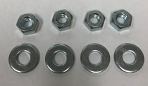 4 Nuts & 4 Washers, Stainless Steel, 1/4"
