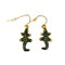 Crocodile Hook Earrings Enameled