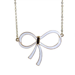 Ribbon Necklace White