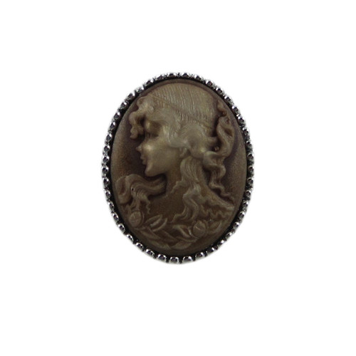 Victorian Cameo Ring Brown Size 9