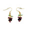 Grape Hook Earrings Bejeweled