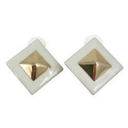Pyramid Stud Earrings Ivory