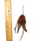 Brown feather Long Earrings