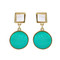 Art Deco Design Earrings Turquoise