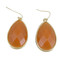 Dangle Earrings Double Sided Orange and Brown
