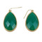 Dangle Earrings Double Sided Green and Yellow
