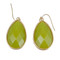 Dangle Earrings Double Sided Green and Yellow