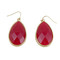 Dangle Earrings Double Sided Red-Violet and Orange