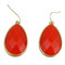 Dangle Earrings Double Sided Red-Violet and Orange