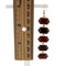 Hexagon Earrings Two Tone Burgundy
