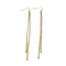 Long Dangling Chain Earrings Gold